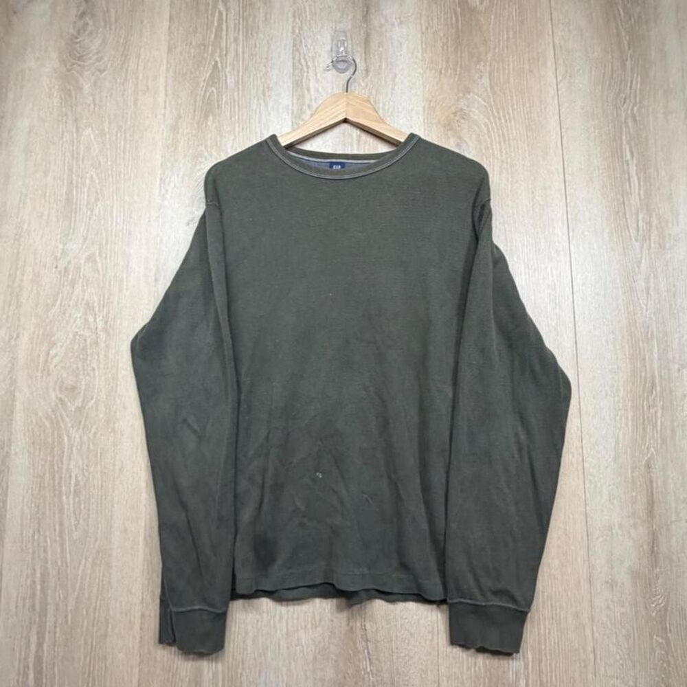Gap Men's Green and Khaki Shirt
